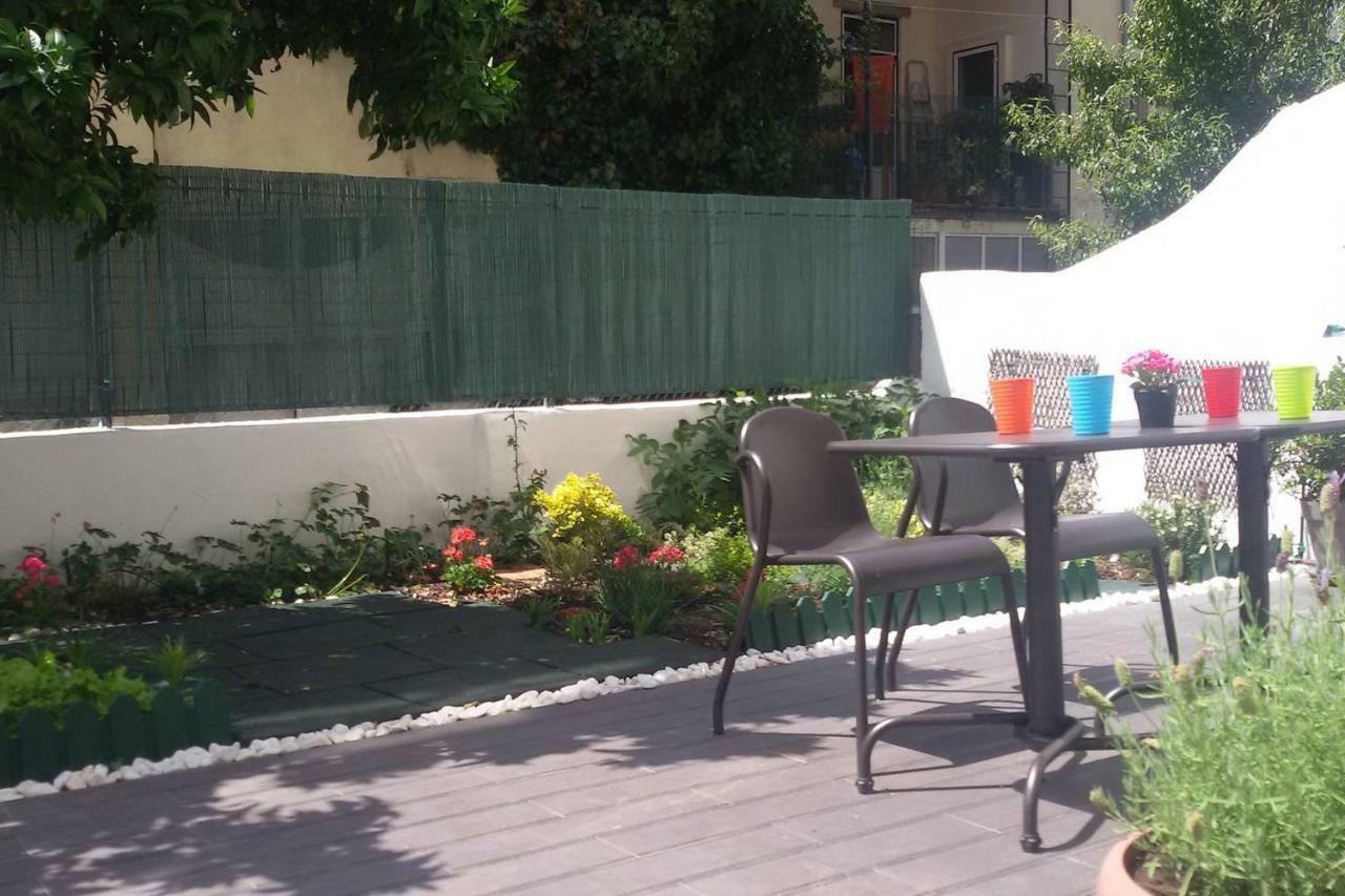 Sunny Orange Garden Apartment In Central Lisbon Bagian luar foto